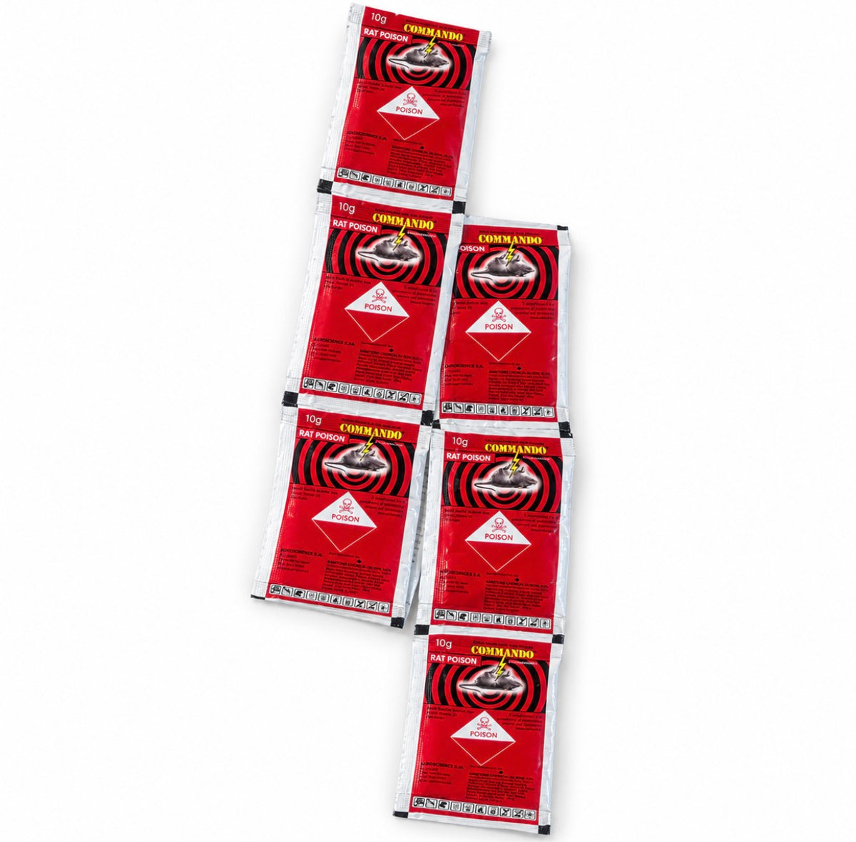 COMMANDO RAT POISON 10g SACHETS 7pcs