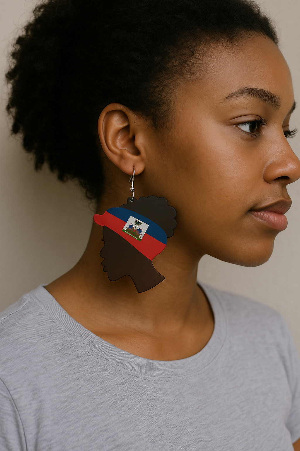 Haitian Queen Silhouette Earrings